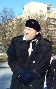 Lukács György szobrának eltávolítása ellen 2017. ferbruár 25-én tartott flashmobon dr. Donáth Ferenc, a NITBSZ elnöke is kiállt. Fotó: Láng Judit