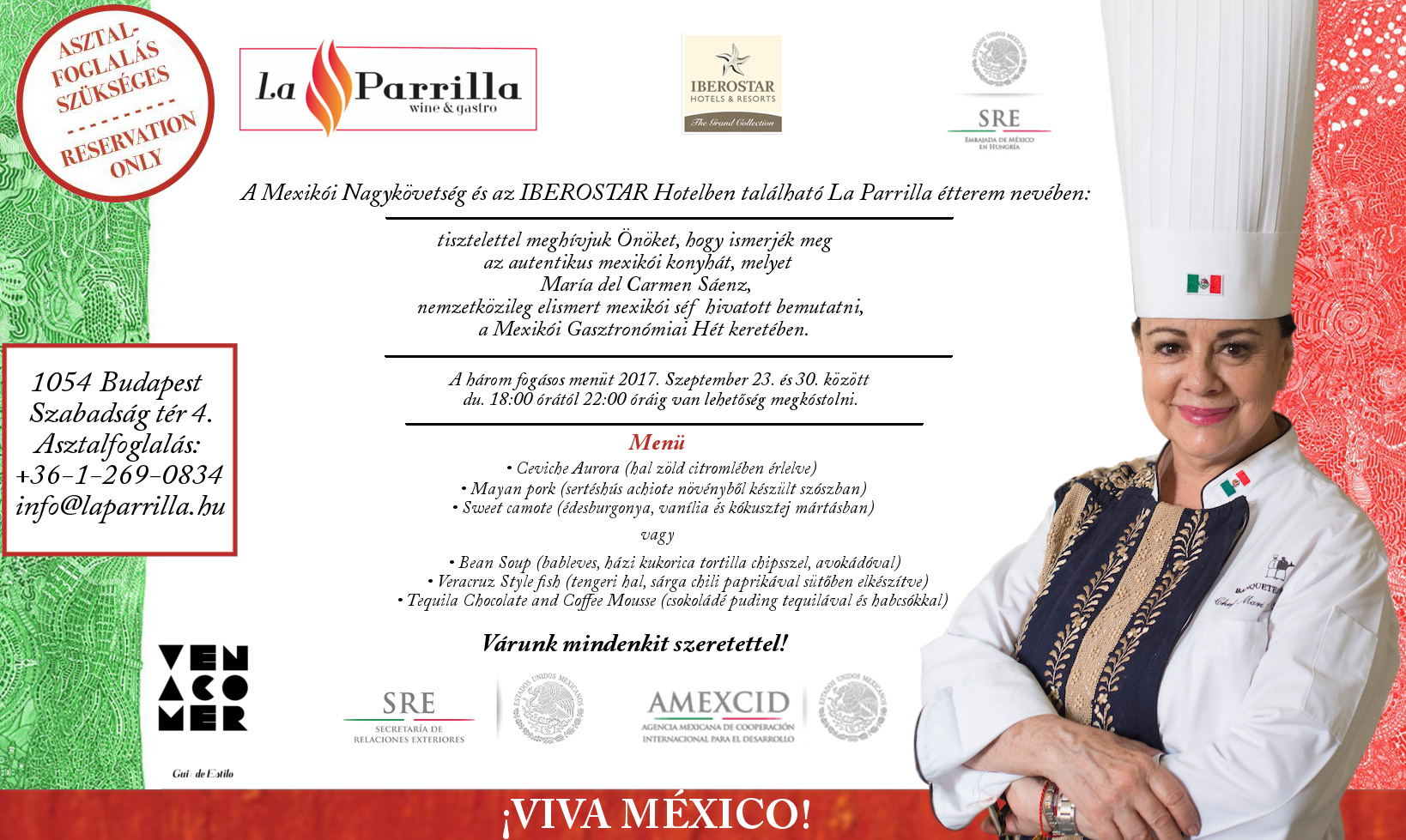 María del Carmen Sáenz - Mexikói Nagykövetség meghívó