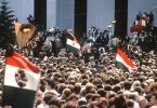 Nagy Imre és társai újratemetése a Hősök terén 1989 június 16-án, egyben a rendszerváltozás kezdete.